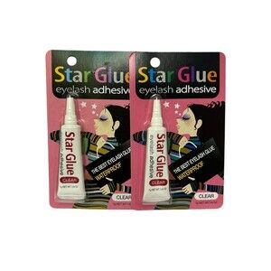 2 Pack Star Glue Eyelash Adhesive - Clear Waterproof Lash Glue Made In Korea